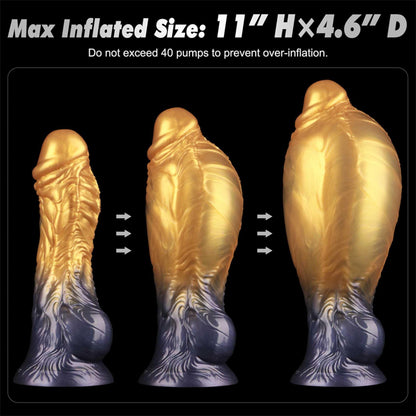 17-8'' Dual Density Silicone Inflatable Dildo-17