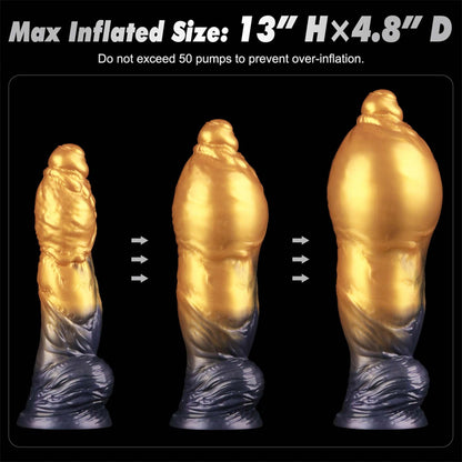 15-10'' Dual Density Silicone Inflatable Dildo-15