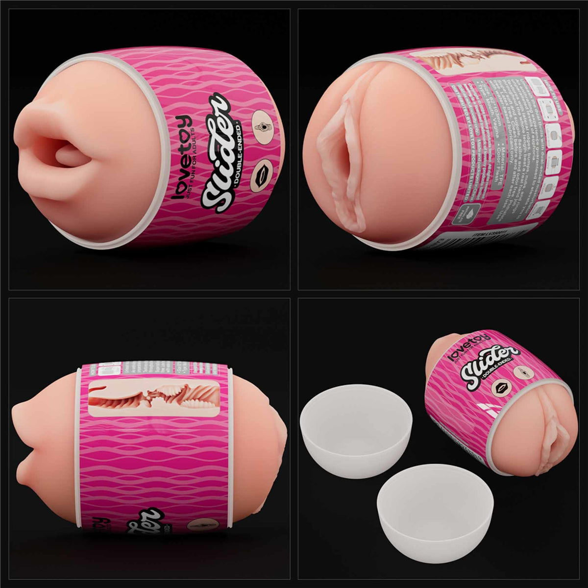17-Masturbator dwustronny Lovetoy usta i pochwa z wibracjami-17