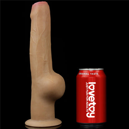 15-Dildo realistyczne dwuwarstwowe silikonowe Lovetoy z uchwytem 28 cm-15