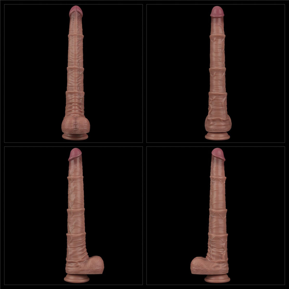 15-16'' Dual Layered Bendable Silicone Cock XXL(Flesh)-15