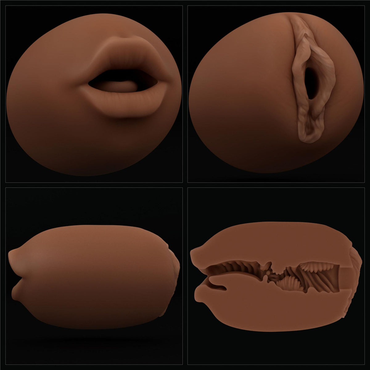 17-Slider Double-Ended Masturbator Mouth and Vagina-17