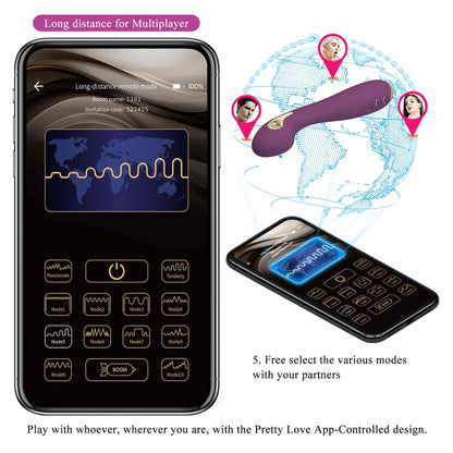 16-PRETTY LOVE - HECTOR, 12 vibration functions 5 electric shock functions Mobile APP remote control-16