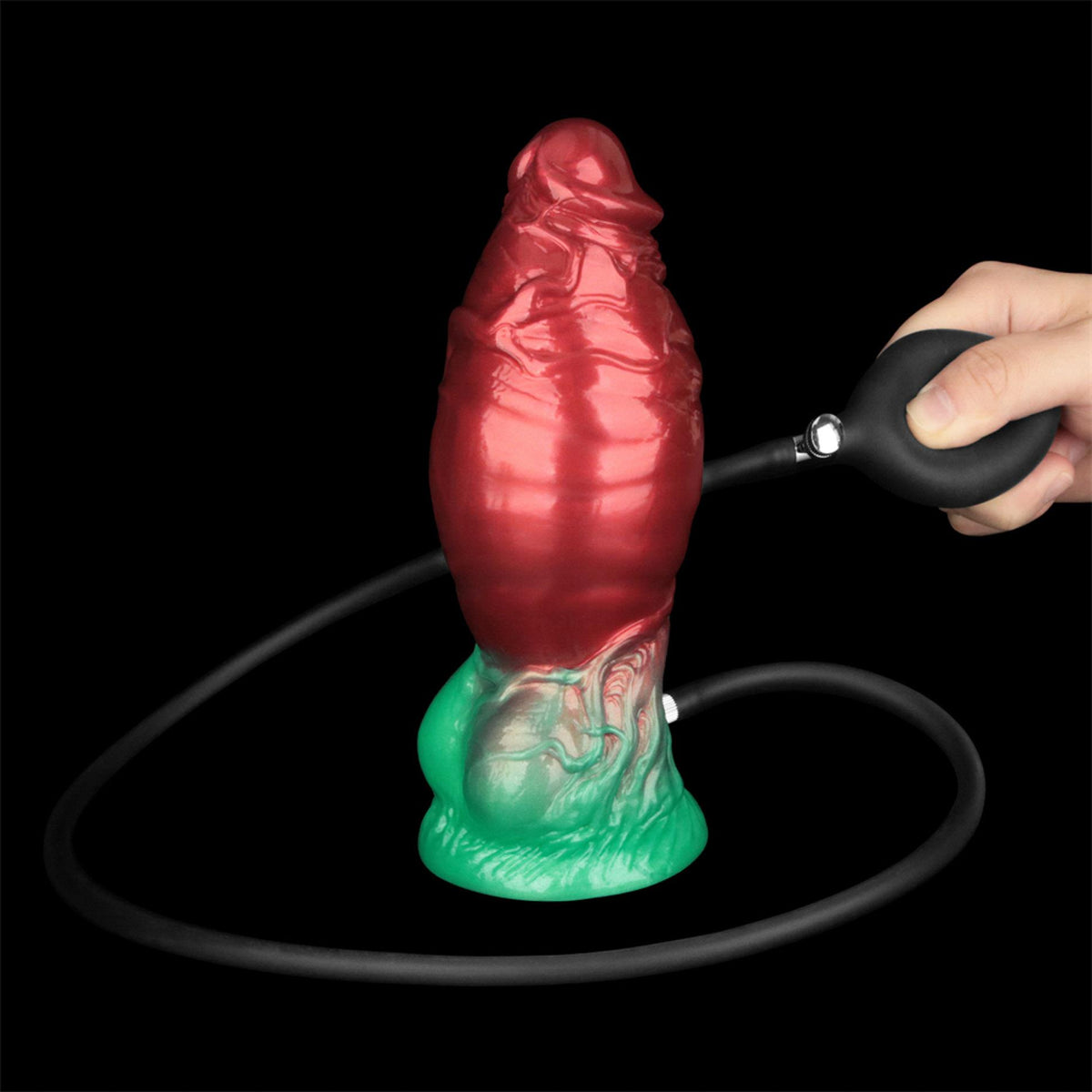 17-7.5'' Dual Density Silicone Inflatable Dildo-17