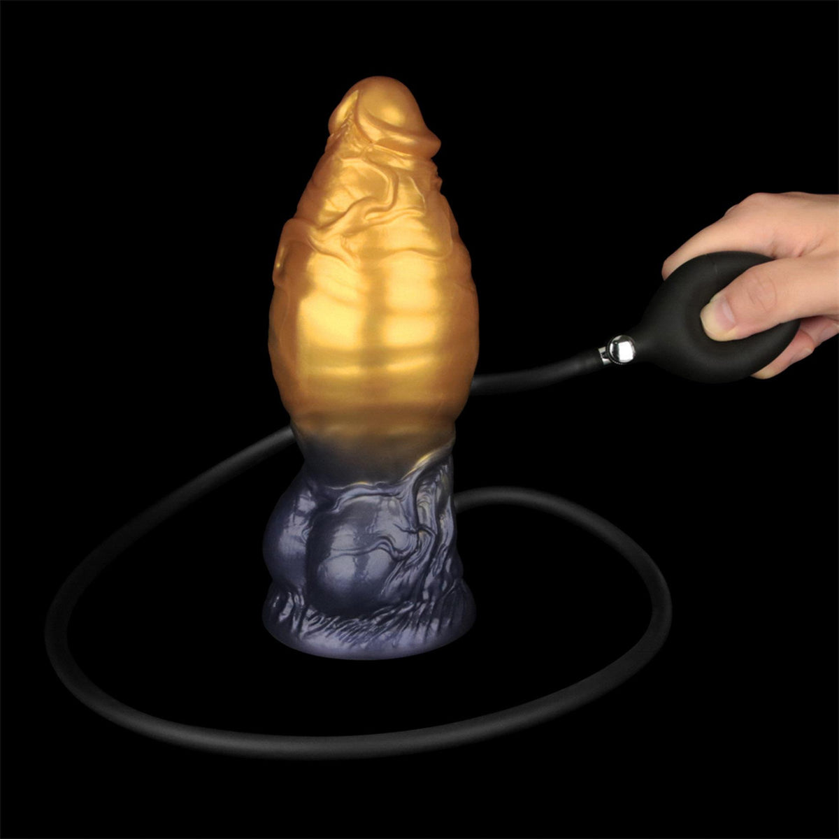 19-7.5'' Dual Density Silicone Inflatable Dildo-19