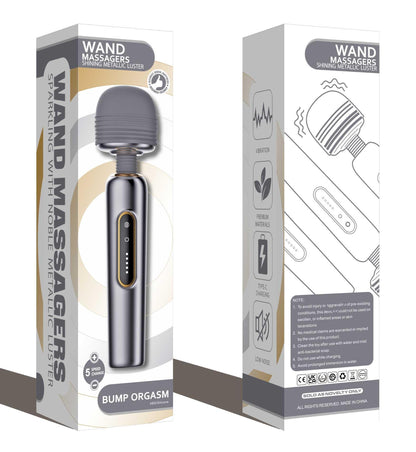 18-Masażer wand metaliczny silikonowy B Series Cute USB 24 cm-18