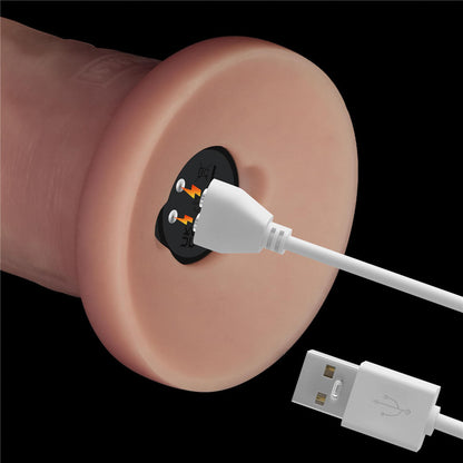 18-9" Vibrating Sliding Skin Pro II Dual Layer Silicone Dong-18