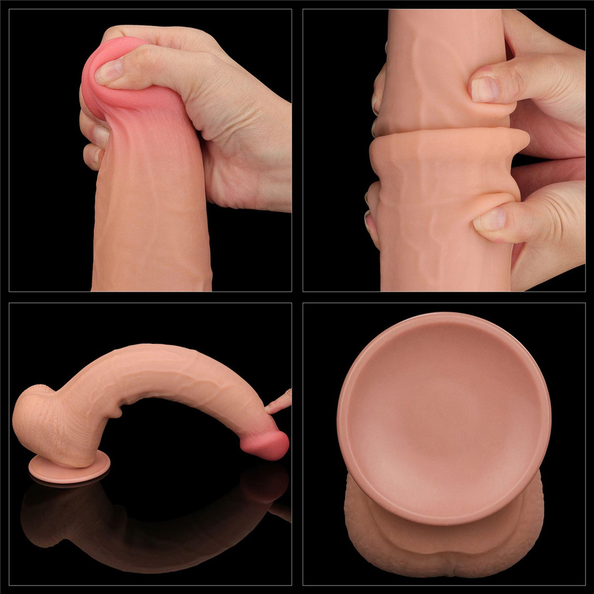18-13.5'' King Sized Sliding Skin Dual Layer Dong-18