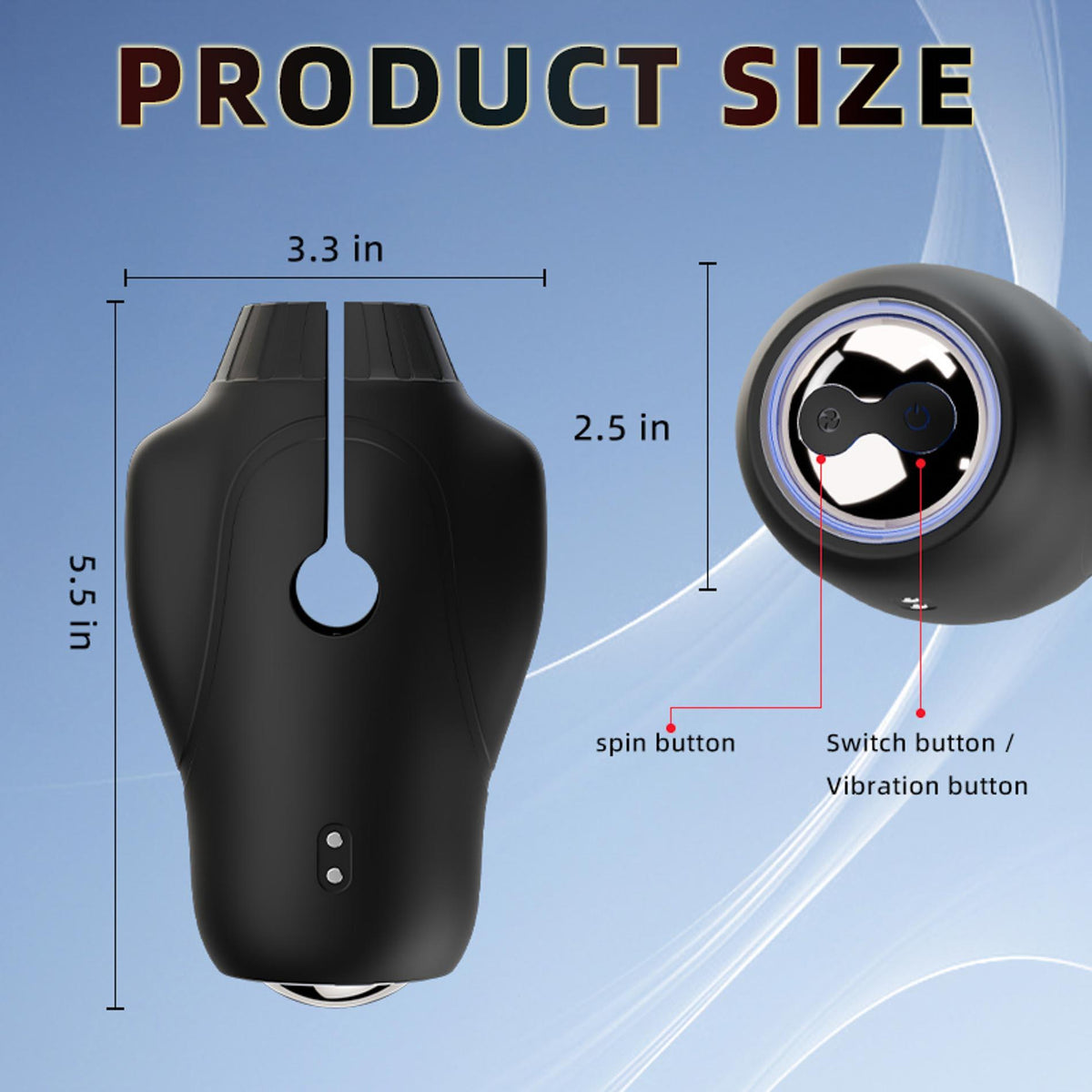 18-Automatyczny masturbator Cyclone Spinner Elite z rotacją i wibracją USB-18