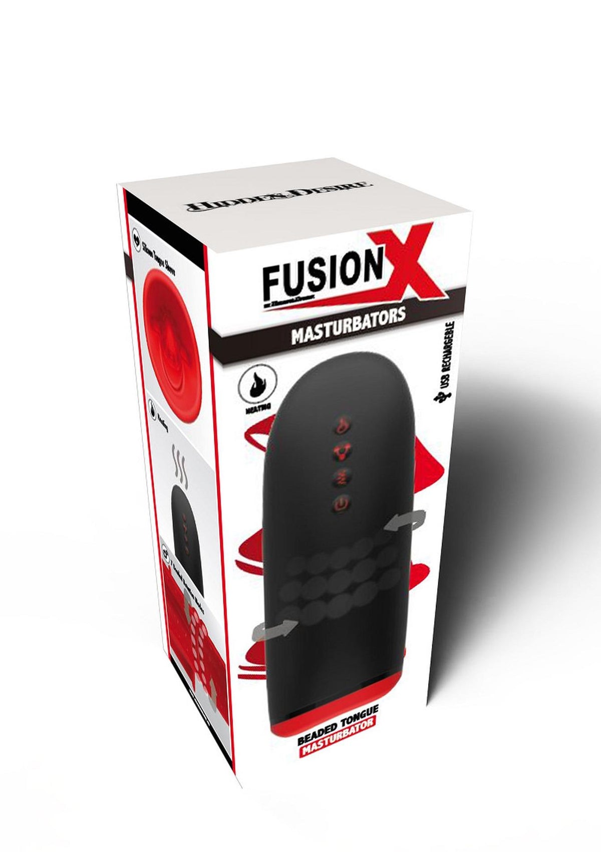 20-Masturbator z obrotowymi kulkami Hidden Desire Fusion X 21 cm-20