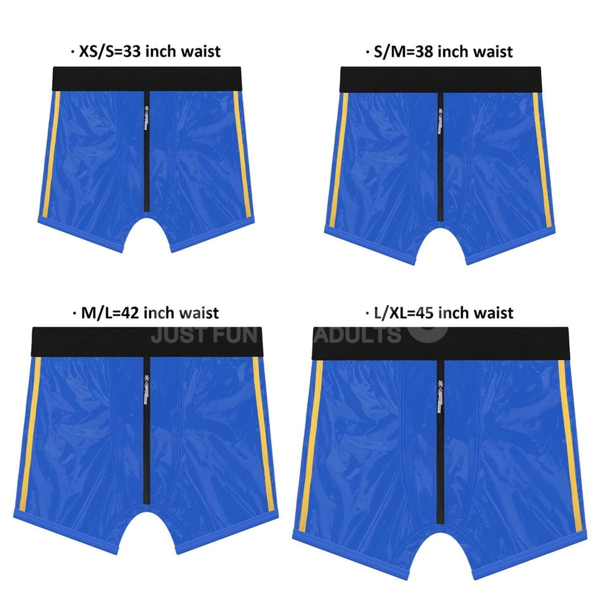 19-Chic Strap-On shorts (28 - 31 inch waist) Blue-19