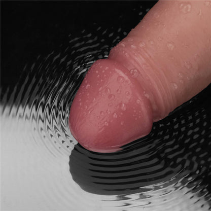 20-8.5" Vibrating Sliding Skin Pro II Dual Layer Silicone Dong-20