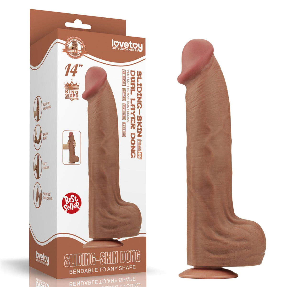 21-14'' King Sized Sliding Skin Dual Layer Dong Brown-21