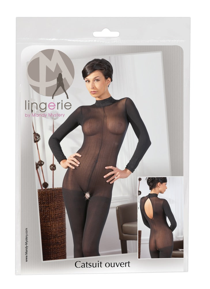 2-Catsuit bodystocking siateczka otwarty krok m/l-2