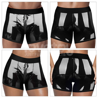 24-Chic Strap-On shorts (28 - 31 inch waist) Black-24