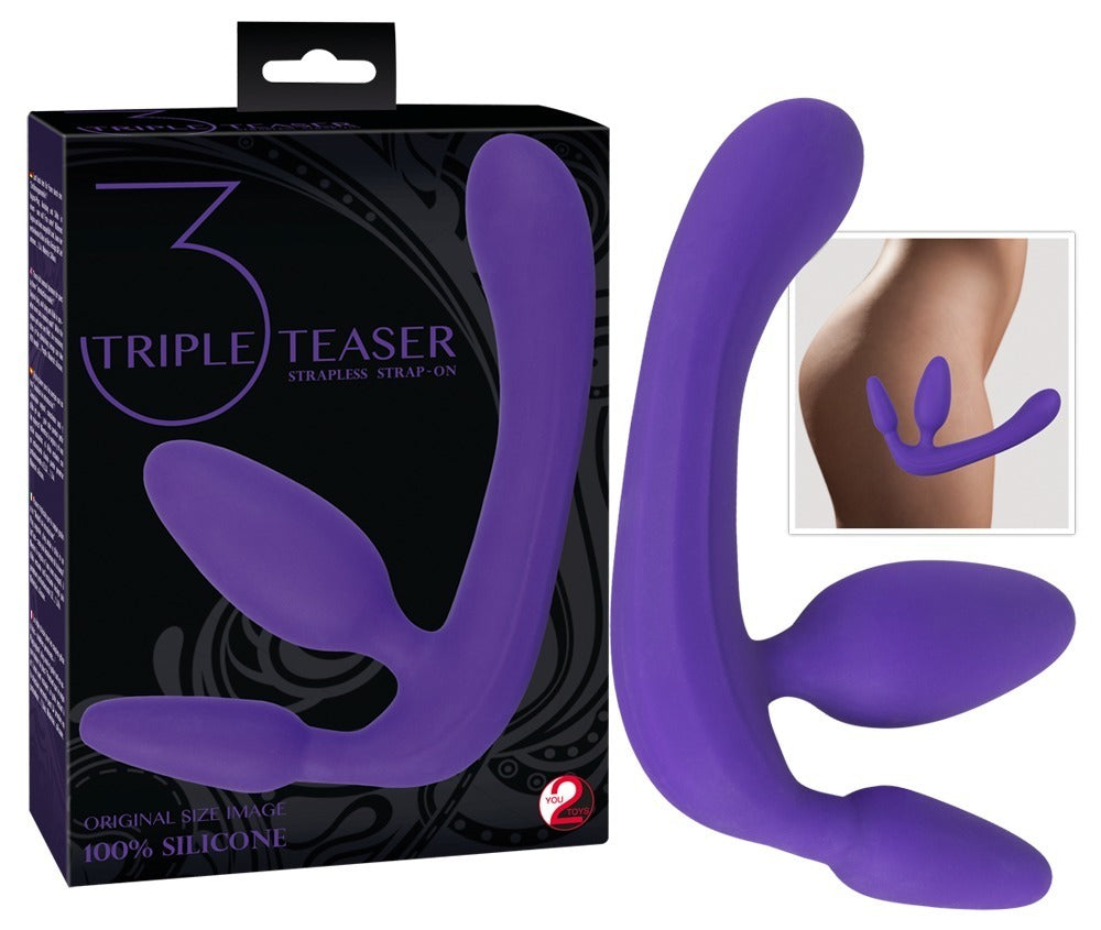 11-Potrójne dildo strap-on penetracja każdej dziurki-11