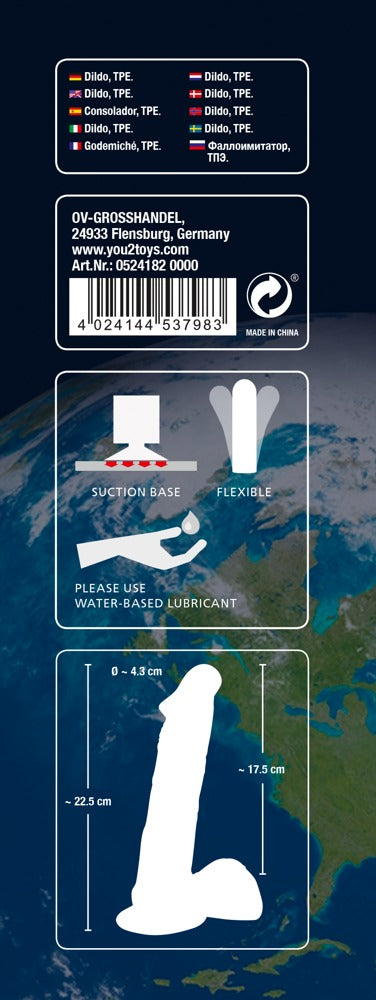 13-Duże giętkie realistyczne dildo przyssawka 22,5 cm-13