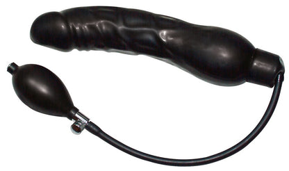 3-Nadmuchiwane żylaste dildo czarne gumowe-3