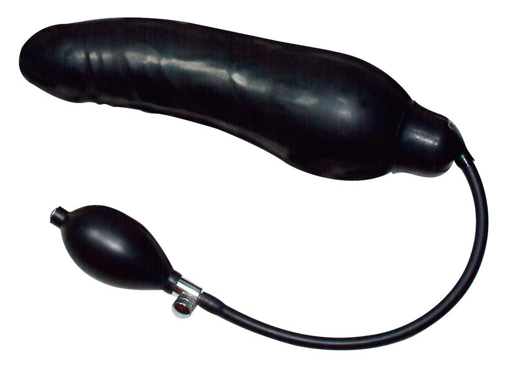 5-Nadmuchiwane żylaste dildo czarne gumowe-5
