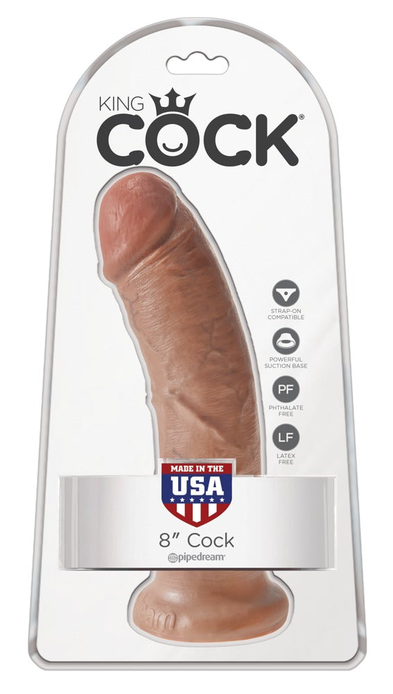 2-King Cock 8 inch Skin-coloured-2