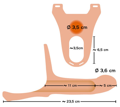 14-Proteza penisa pusta strapon sztuczny członek 16cm-14