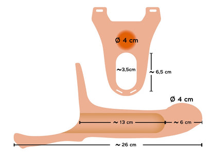 13-Strap-on dildo przedłużenie penisa elastyczne 26cm-13