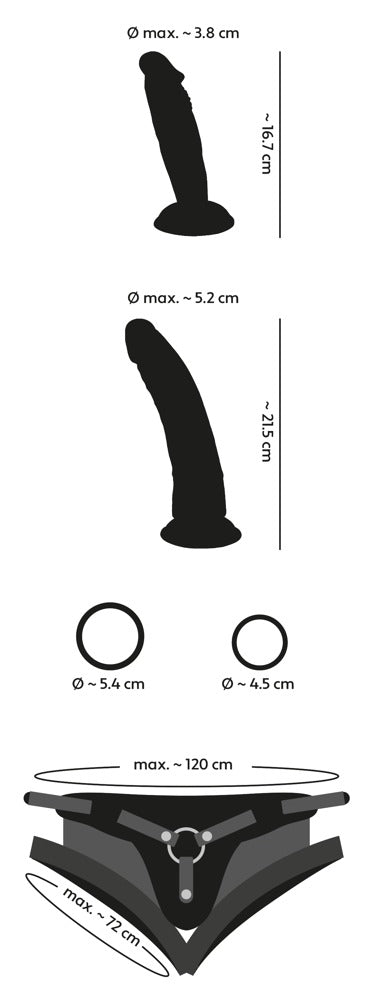 10-Strap-on na szelkach w zestawie dwa gumowe dildo-10