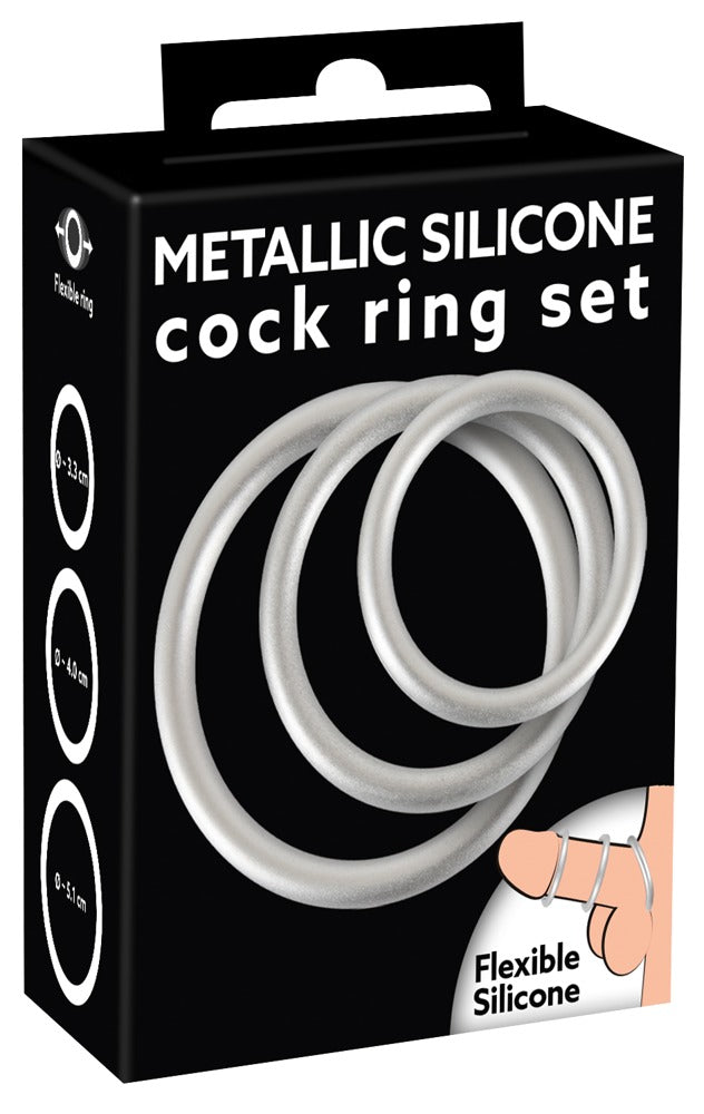 1-Metallic Silicone Cock ring se-1