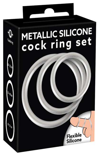 1-Metallic Silicone Cock ring se-1