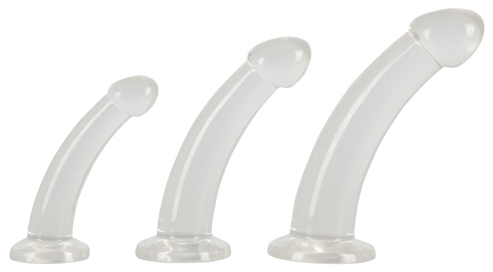 4-Zestaw trzech dildo gładkich giętkich silikonowych-4