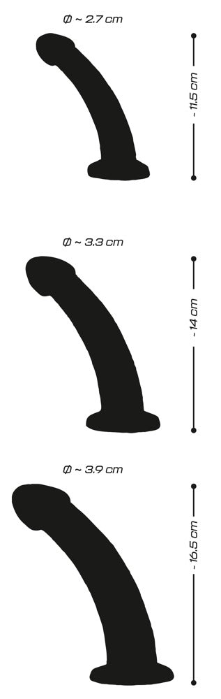 12-Zestaw trzech dildo gładkich giętkich silikonowych-12