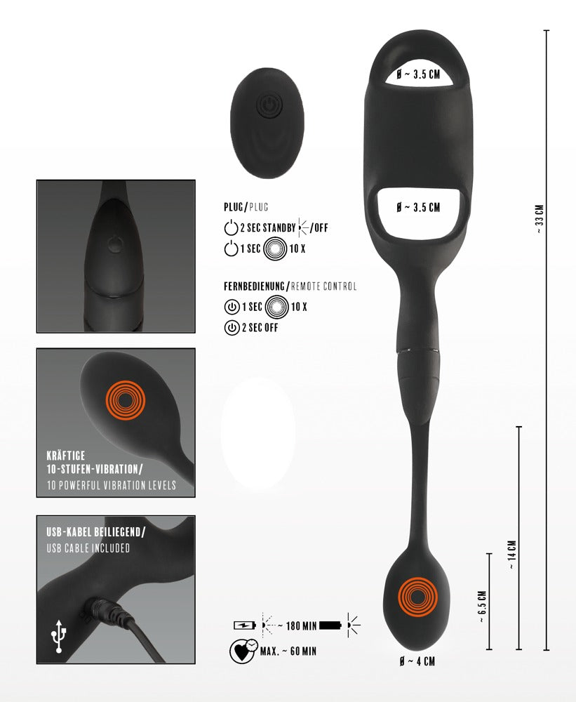 20-REBEL Cock ring with RC butt p-20