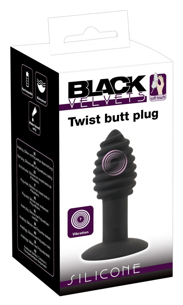 1-Black Velvets Twist butt plug-1
