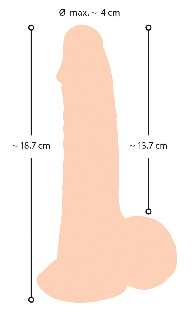 3-Realistyczny żylasty penis z przyssawką 19 cm-3