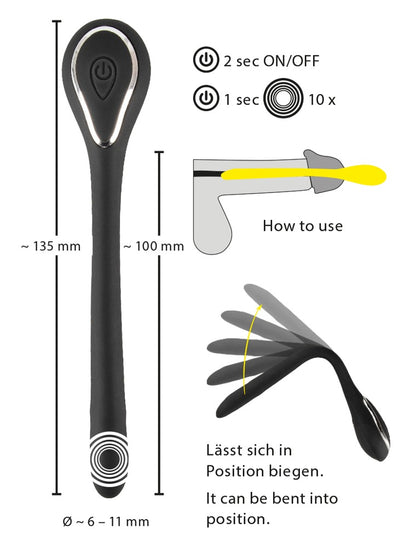 17-Penisplug Vibrating bendible D-17