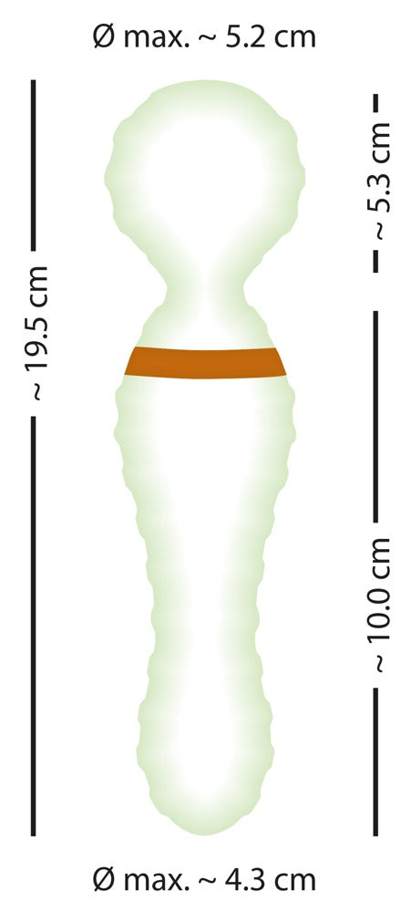 7-Podwójny masażer różdżka wibrator 19 cm 9 trybów-7