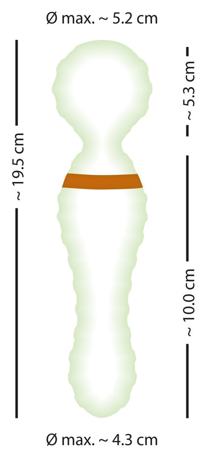 7-Podwójny masażer różdżka wibrator 19 cm 9 trybów-7