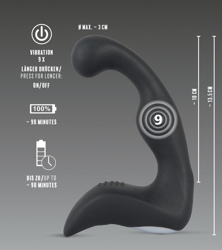7-Wibrujący masażer prostaty krocza 9 trybów 14cm-7
