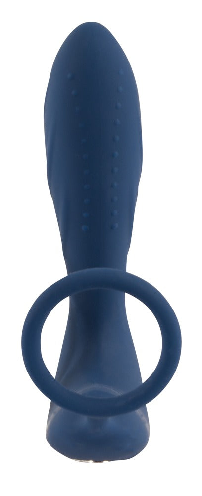 12-Wibrujące dildo analne ze stymulacja łechtaczki-12