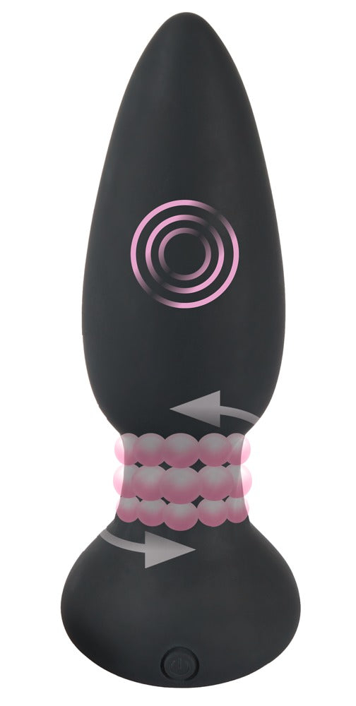 5-Korek analny rotujący zatyczka pilot 14cm 7trybów-5