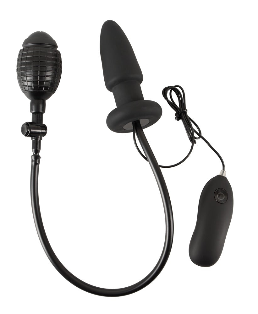 4-Wibrujące dildo analne pompka korek zatyczka 12 cm-4