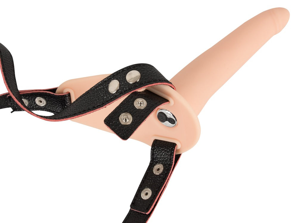 16-Wibrator strap-on uprząż paski 10 trybów 15cm sex-16