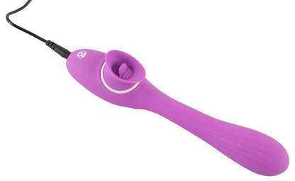 4-Podwójny masażer łechtaczki wibrator 10trybów 22cm-4