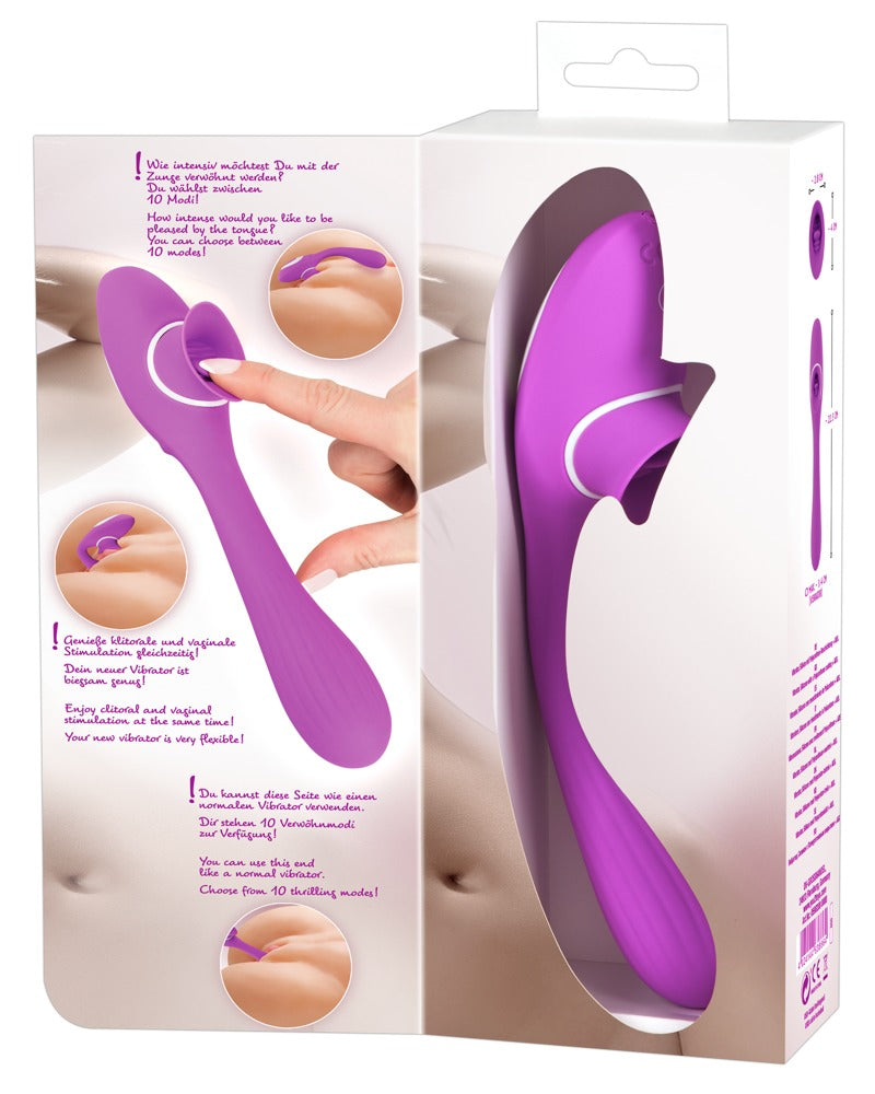 8-Podwójny masażer łechtaczki wibrator 10trybów 22cm-8