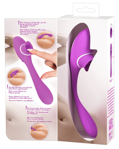 8-Podwójny masażer łechtaczki wibrator 10trybów 22cm-8