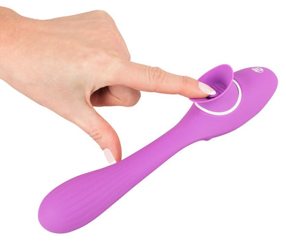 19-Podwójny masażer łechtaczki wibrator 10trybów 22cm-19