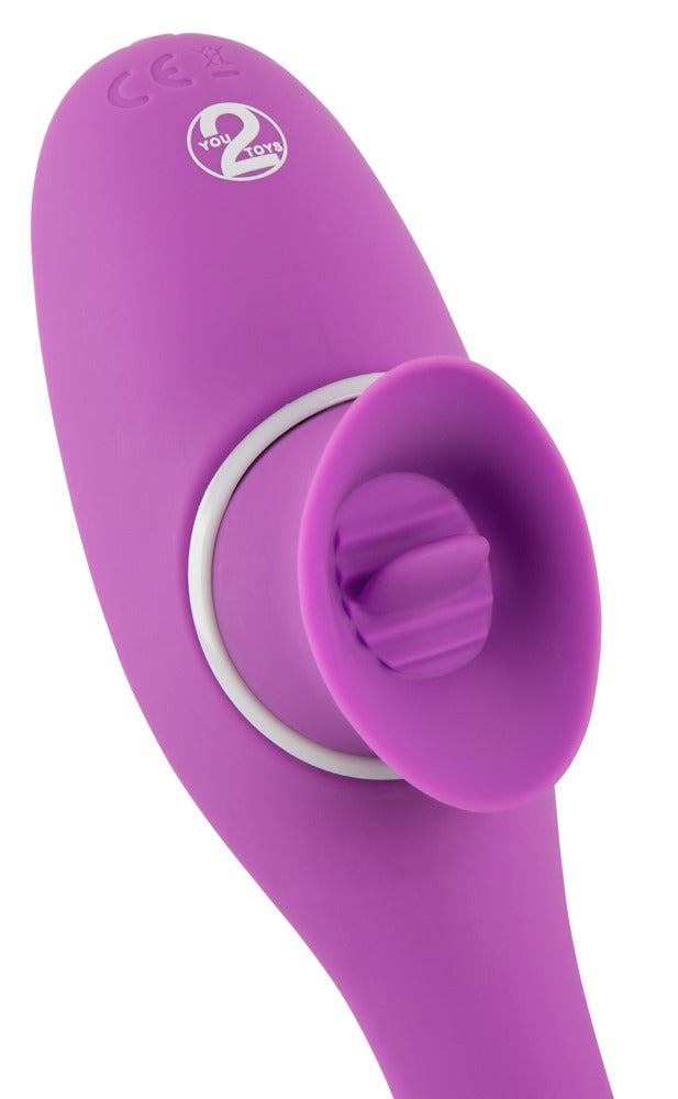 21-Podwójny masażer łechtaczki wibrator 10trybów 22cm-21
