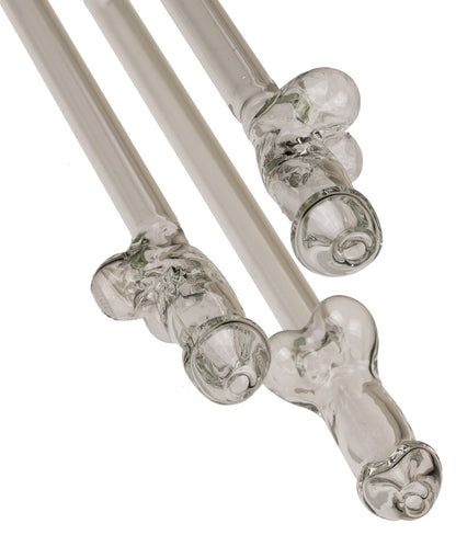 9-Glass Drinking Straw Willy x 4-9