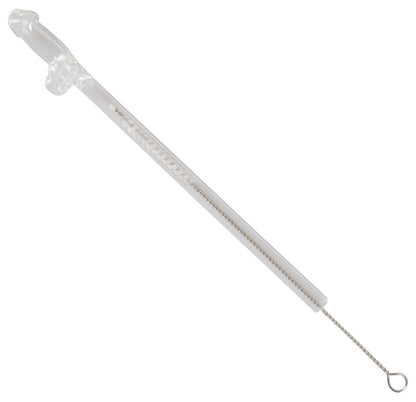 11-Glass Drinking Straw Willy x 4-11