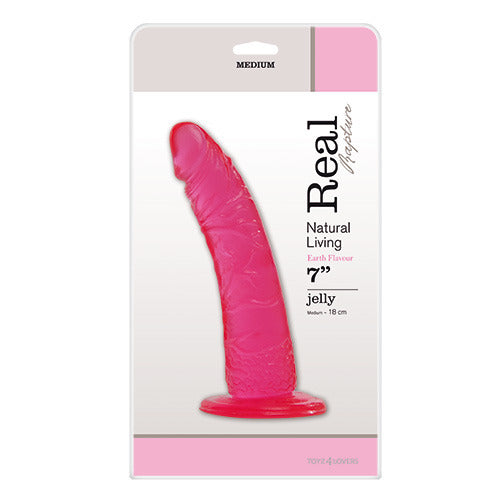 2-Równe różowe dildo żylaste gumowe z przyssawką-2
